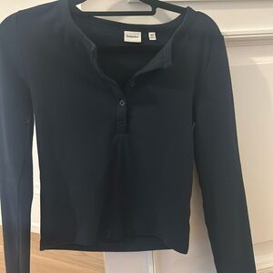 Navy blue button up longsleeve